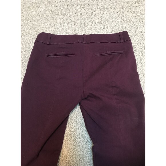 Ann Taylor Loft Marisa Cropped 6P Burgundy Capri Pants - Picture 3 of 6